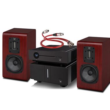 Quad Artera Play+ CD / USB / Pre Amp and Stereo Power Amplifier with S2 Speakers and Free cables