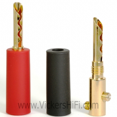 Gold Plated Speaker Z Plugs (Pack of 4) for 4mm Banana and BFA connectors