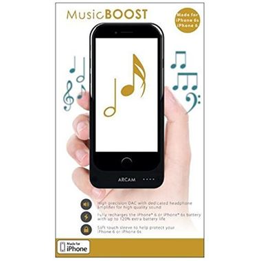 Arcam MusicBoost S DAC Headphone Amplifier and Battery Pack for iPhone 6 and 6S