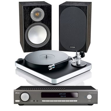 Clearaudio Concept Turntable package with Arcam SA10 and Monitor Audio Silver 50 Speakers and Cables