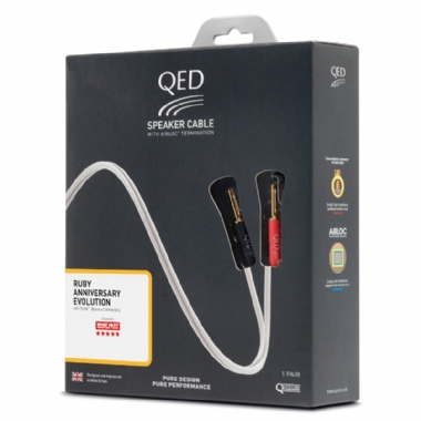 QED Ruby Anniversary Evolution Pre-Packaged Airloc Terminated Speaker Cables