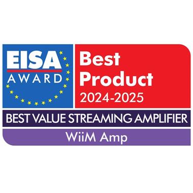 WiiM Amp Streaming 60w Amplifier in Space Grey.