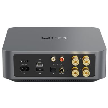 WiiM Amp Streaming 60w Amplifier in Space Grey.