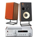 Complete JBL System with... JBL SA750 220w Wi-Fi Streaming Amplifier, JBL L100 Speakers & Stands with Chord EpicX Speaker Cables