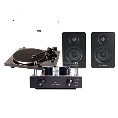 Blue Aura V40 Complete Valve Vinyl System with turntable, speakers and Bluetooth input