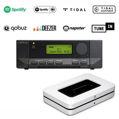 Cyrus 82 DAC-QXR Digital Amplifier with Bluesound Node Streamer in White...Save £1250