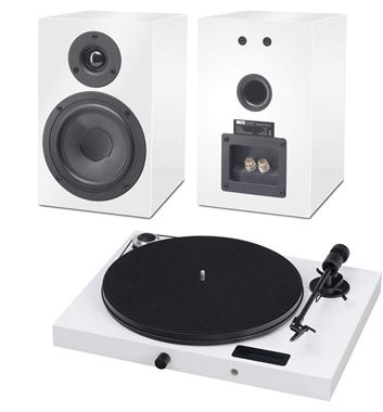 Pro-Ject Juke Box E all-in-one turntable Bluetooth Streaming system with optional matching speakers