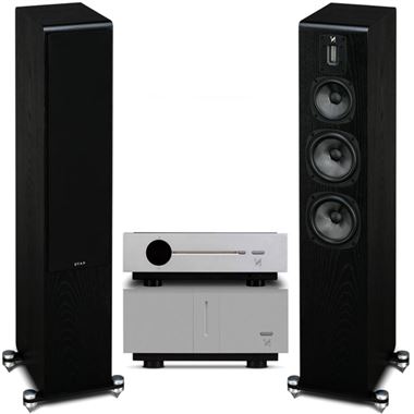 Quad Artera Play+ CD / USB / Pre Amp and Stereo Power Amplifier with S5 Speakers and Free cables