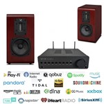 Quad Vena II Play WiFi Streaming System with a Choice of Quad Bookshelf Speakers