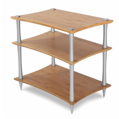 Quadraspire Q4 Evo Bamboo 3 shelf Hi-Fi Table