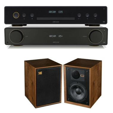 Arcam Radia A5+ Amp & CD5 CD with Warfedale Denton 85 speakers in Walnut
