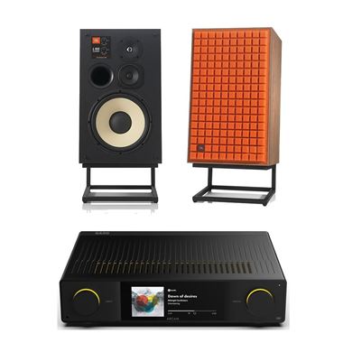 Arcam Radia SA35 Streaming Amplifier with JBL Classic L100 Speakers & Stands