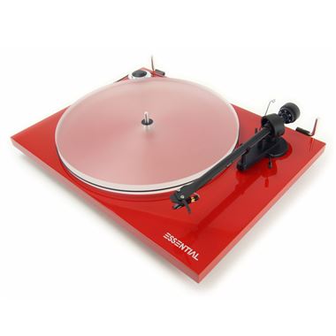 Pro-Ject Essential III A Turntable with Dustcover and Ortofon Cartridge in Red - Ex Demo